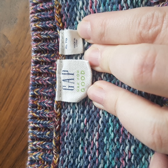 GAP 100% Cotton Women's Marl Knit Boat Neck Sweater Multicolour Size XL - Picture 2 of 15